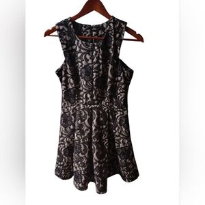 HeartSoul Black White Floral Lace Dress Large Women’s Elegant Party Dress